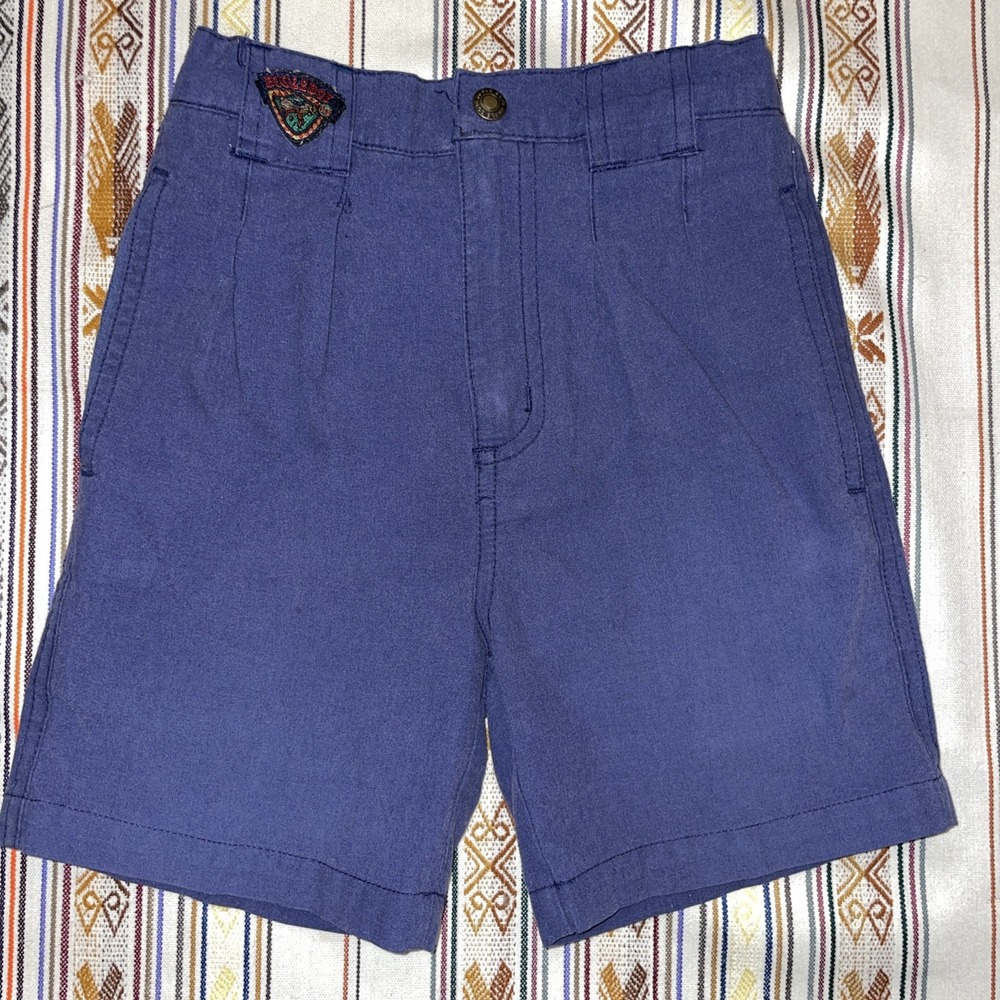 90s Vintage Bugle Boy Navy Pleated Front Boys Shorts 4R Preppy‎